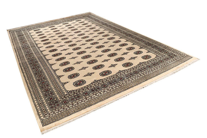 Brown Pakistani Bokhara Rug 8' x 11'11" Hand-Knotted | No. QA79367