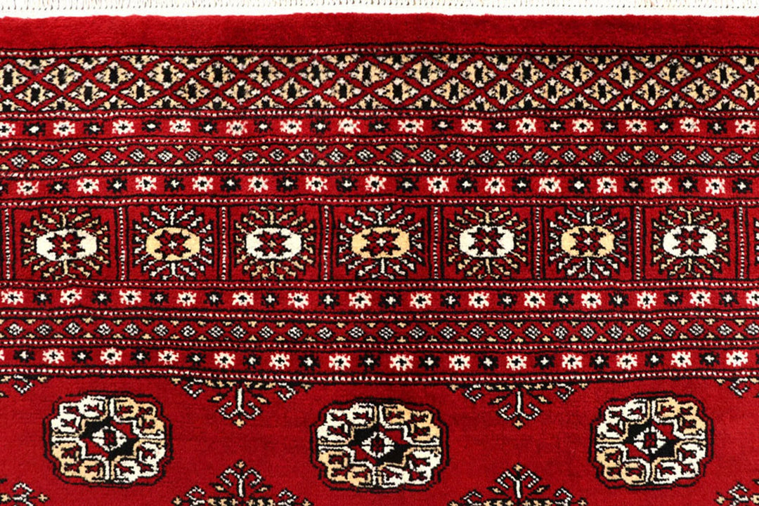 Red Bokhara Rug 8' x 10' 4" Hand-Knotted | No. QA79805
