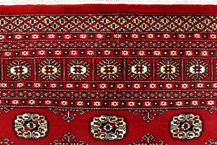Red Bokhara Rug 8' x 10' 4" Hand-Knotted | No. QA79805