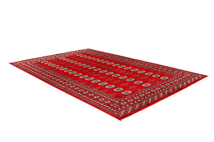 Red Bokhara Rug 5' 11" x 9' 1" Hand-Knotted | No. QA79809