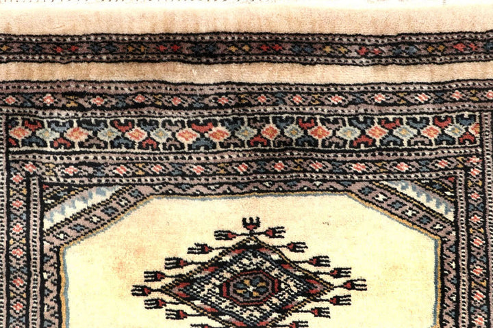 Brown Pakistani Jaldar Rug 2' 4" x 9' 5" Hand-Knotted | No. QA79895