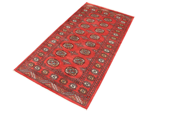 Orange Bokhara Rug 3' 1" x 5' 9" Hand-Knotted | No. QA80291