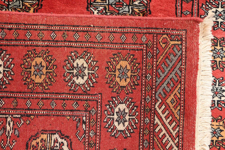 Orange Bokhara Rug 3' 1" x 5' 9" Hand-Knotted | No. QA80291