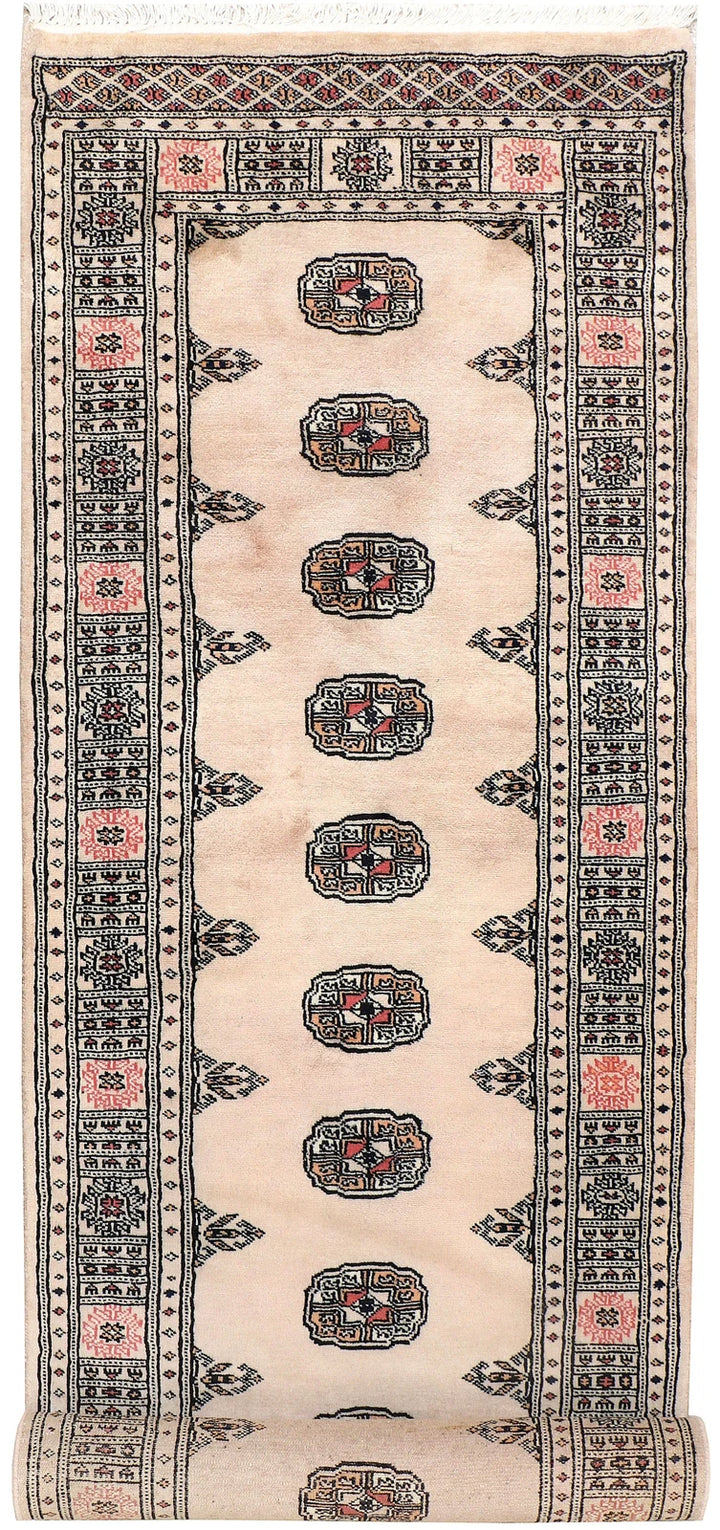 Brown Pakistani Bokhara Rug 2' 11" x 9' 9" Hand-Knotted | No. QA80423