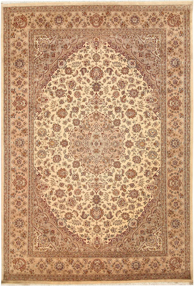 Brown Afghan Isfahan Rug 6' 7" x 9' 9" Hand-Knotted | No. QA80584