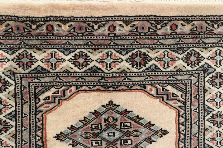 Brown Pakistani Jaldar Rug 2' 4" x 9' 1" Hand-Knotted | No. QA80686