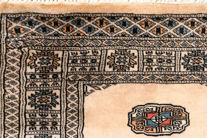 Brown Pakistani Bokhara Rug 2' 7" x 10' Hand-Knotted | No. QA81073