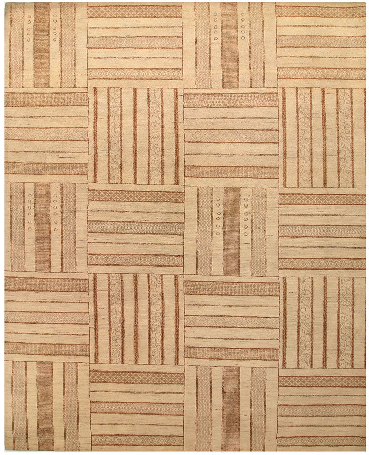 Brown Pakistani Gabbeh Rug 8' 4" x 11' 8" Hand-Knotted | No. QA81123