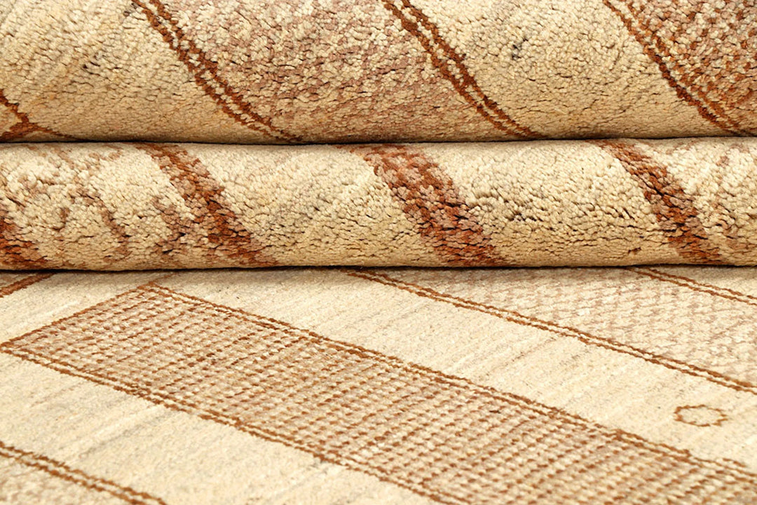 Brown Pakistani Gabbeh Rug 8' 4" x 11' 8" Hand-Knotted | No. QA81123