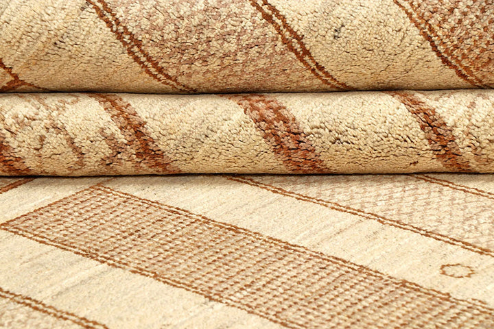 Brown Pakistani Gabbeh Rug 8' 4" x 11' 8" Hand-Knotted | No. QA81123