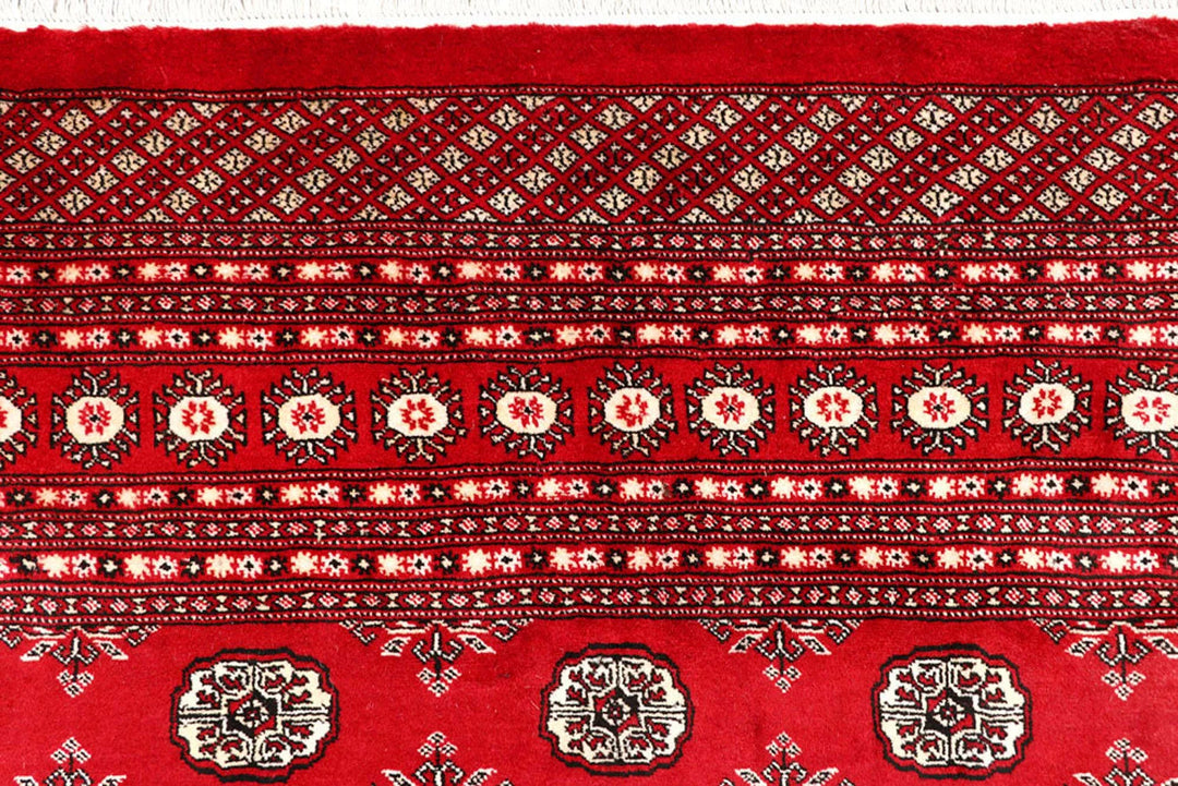 Red Bokhara Rug 10' x 14' 2" Hand-Knotted | No. QA81146