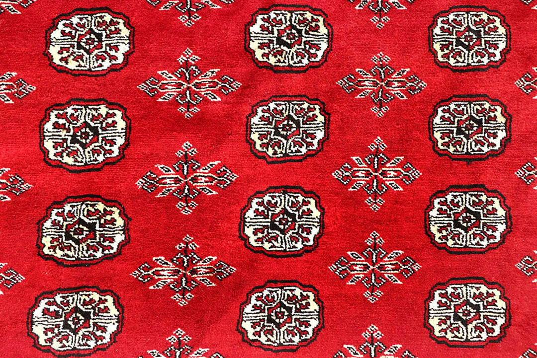 Red Bokhara Rug 10' x 14' 2" Hand-Knotted | No. QA81146