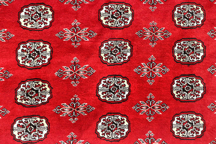 Red Bokhara Rug 10' x 14' 2" Hand-Knotted | No. QA81146