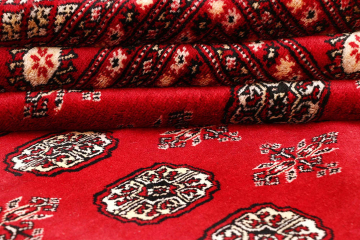 Red Bokhara Rug 10' x 14' 2" Hand-Knotted | No. QA81146