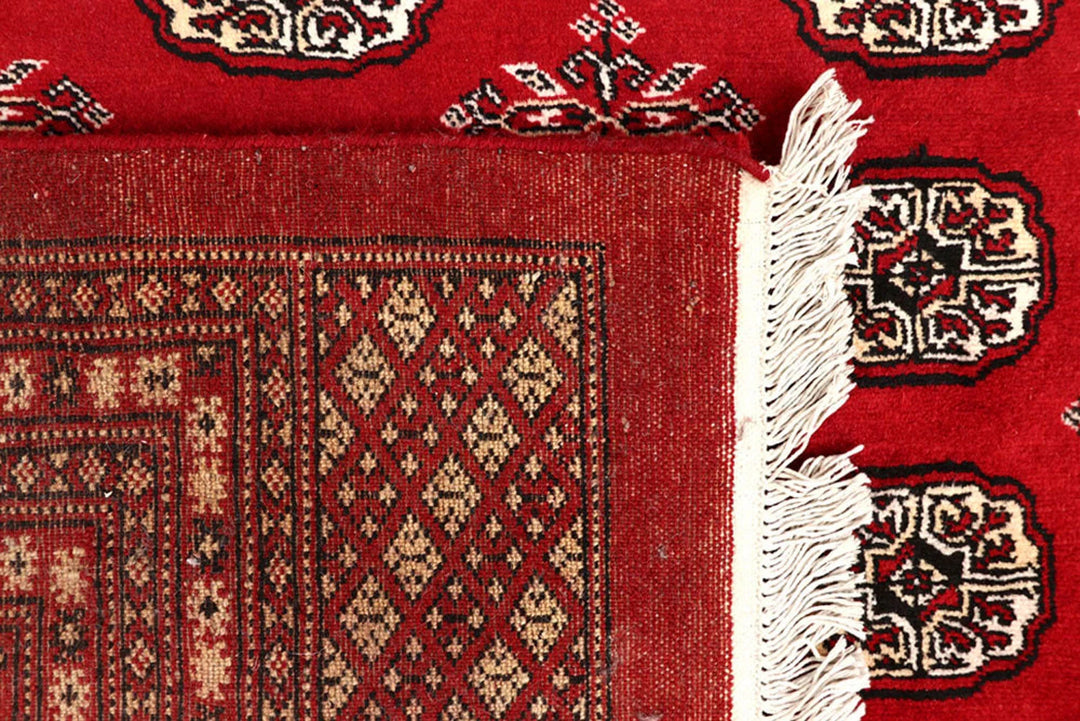 Red Bokhara Rug 10' x 14' 2" Hand-Knotted | No. QA81146