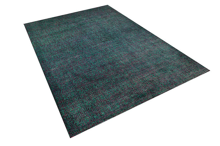 Sea Green Pakistani Gabbeh Rug 5' 10" x 8' 1" Hand-Knotted | No. QA81304