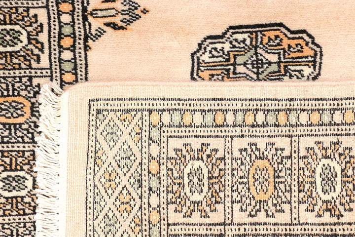 Wheat Pakistani Bokhara Rug 2' 7" x 10' 8" Hand-Knotted | No. QA81441
