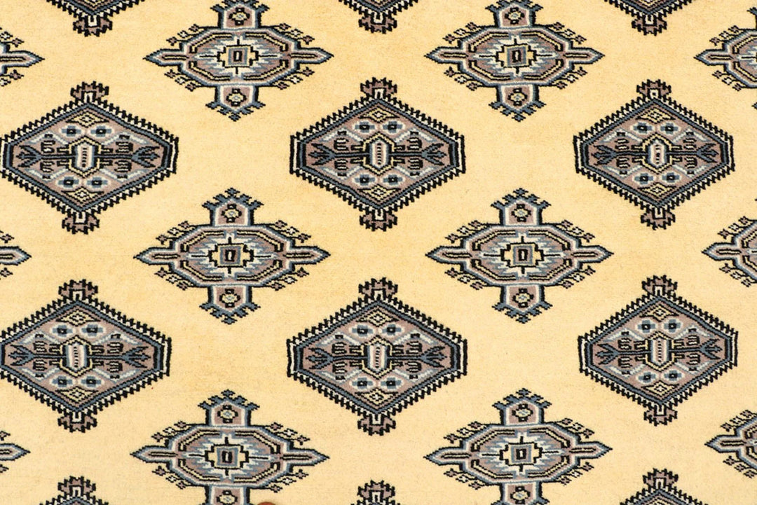 Yellow Pakistani Jaldar Rug 5' 1" x 8' Hand-Knotted | No. QA81501