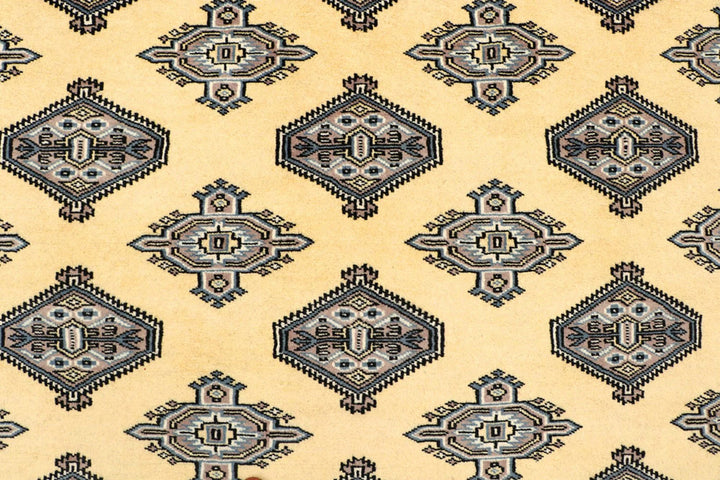 Yellow Pakistani Jaldar Rug 5' 1" x 8' Hand-Knotted | No. QA81501