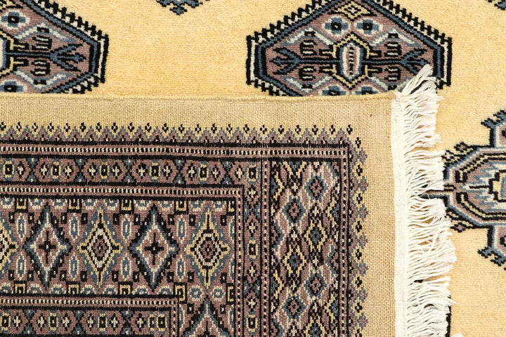 Yellow Pakistani Jaldar Rug 5' 1" x 8' Hand-Knotted | No. QA81501