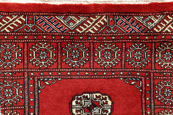Tomato Pakistani Bokhara Runner 2' 6" x 14' 5" Hand-Knotted | No. QA81662