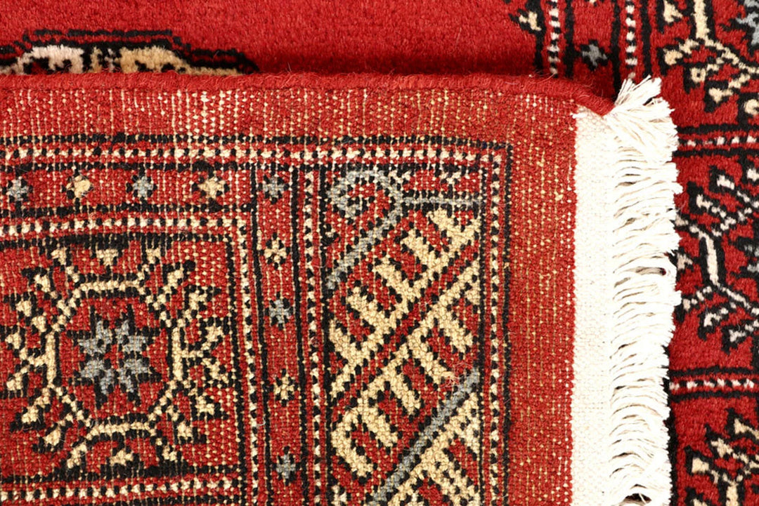 Tomato Pakistani Bokhara Runner 2' 6" x 14' 5" Hand-Knotted | No. QA81662