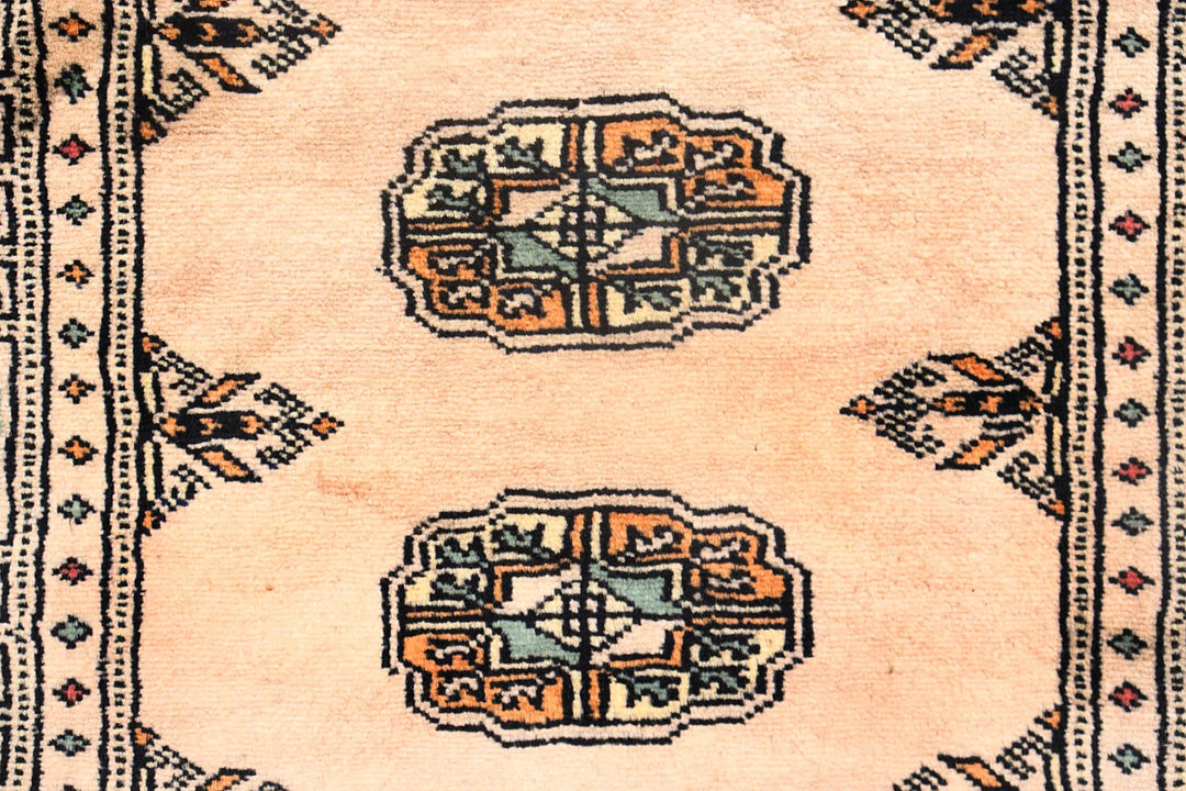 Brown Pakistani Bokhara Rug 2' 6" x 10' 3" Hand-Knotted | No. QA81940