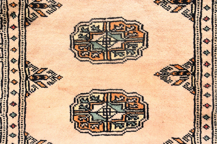 Brown Pakistani Bokhara Rug 2' 6" x 10' 3" Hand-Knotted | No. QA81940