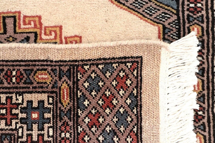 Brown Pakistani Jaldar Rug 2' 6" x 10' 5" Hand-Knotted | No. QA82095