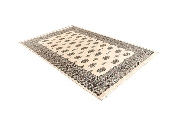 Brown Pakistani Bokhara Rug 5' 11" x 8' 11" Hand-Knotted | No. QA82617