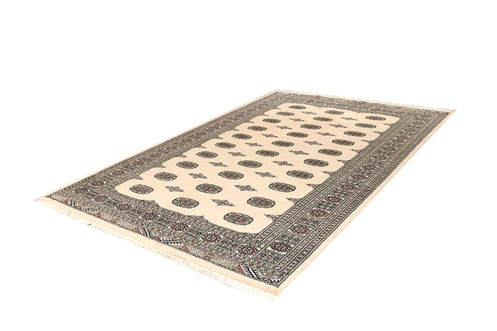 Brown Pakistani Bokhara Rug 5' 11" x 8' 11" Hand-Knotted | No. QA82617