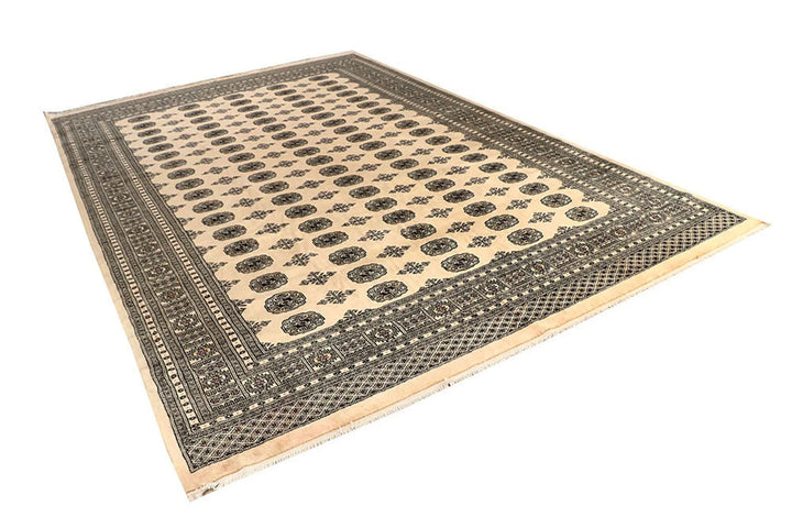 Brown Pakistani Bokhara Rug 7' 11" x 12' 2" Hand-Knotted | No. QA82779