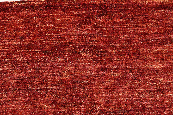 Tomato Orange Pakistani Gabbeh Rug 8' x 9' 9" Hand-Knotted | No. QA83016