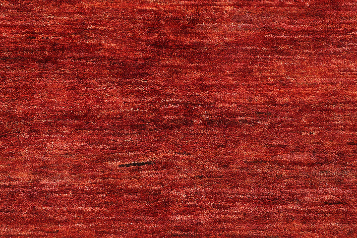Tomato Orange Pakistani Gabbeh Rug 8' x 9' 9" Hand-Knotted | No. QA83016