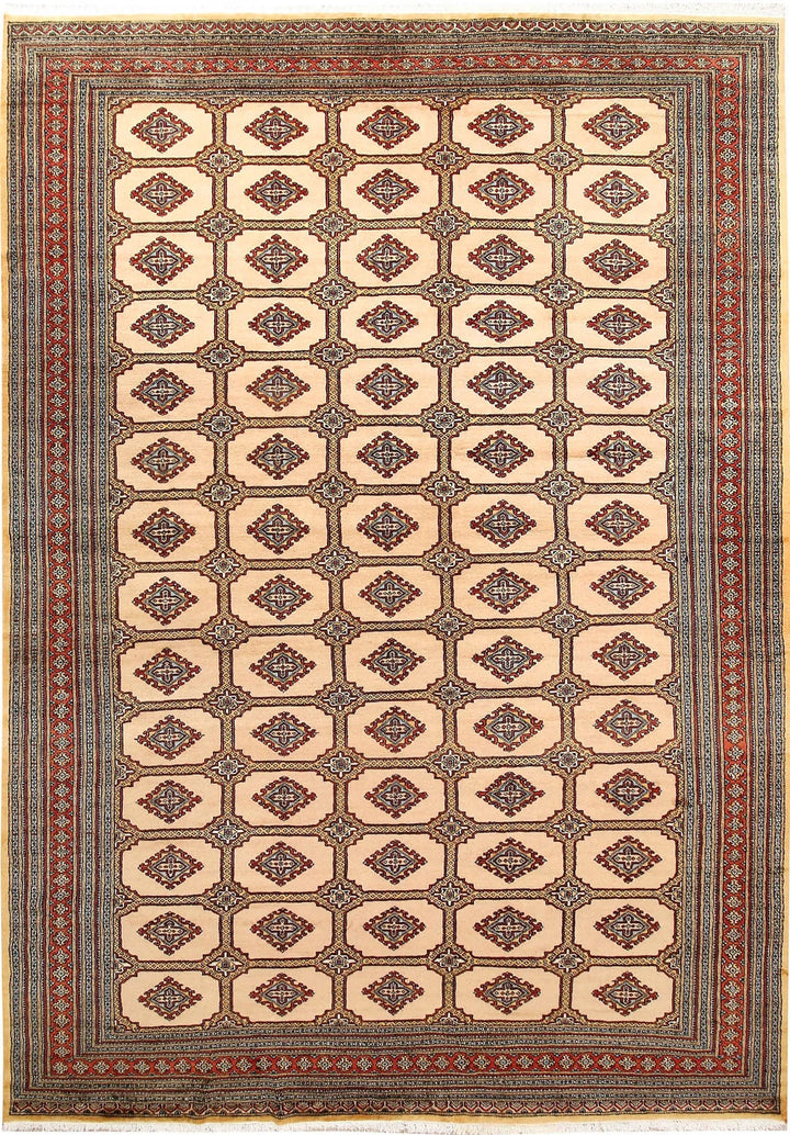 Brown Pakistani Jaldar Rug 8' 2" x 11' 7" Hand-Knotted | No. QA83053