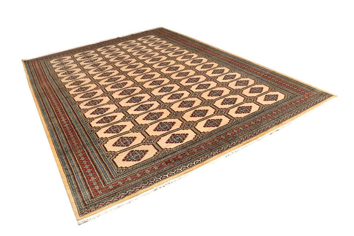 Brown Pakistani Jaldar Rug 8' 2" x 11' 7" Hand-Knotted | No. QA83053