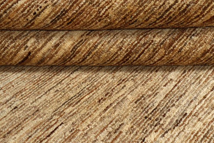 Brown Pakistani Gabbeh Rug 6' 1" x 8' 10" Hand-Knotted | No. QA83112