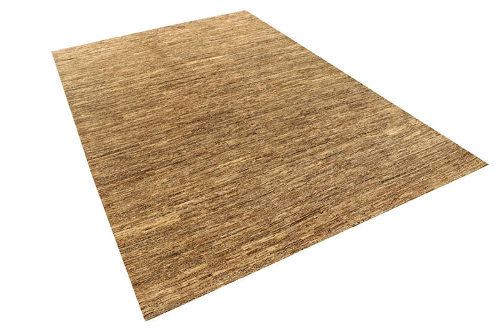 Brown Pakistani Gabbeh Rug 6' 1" x 8' 10" Hand-Knotted | No. QA83112