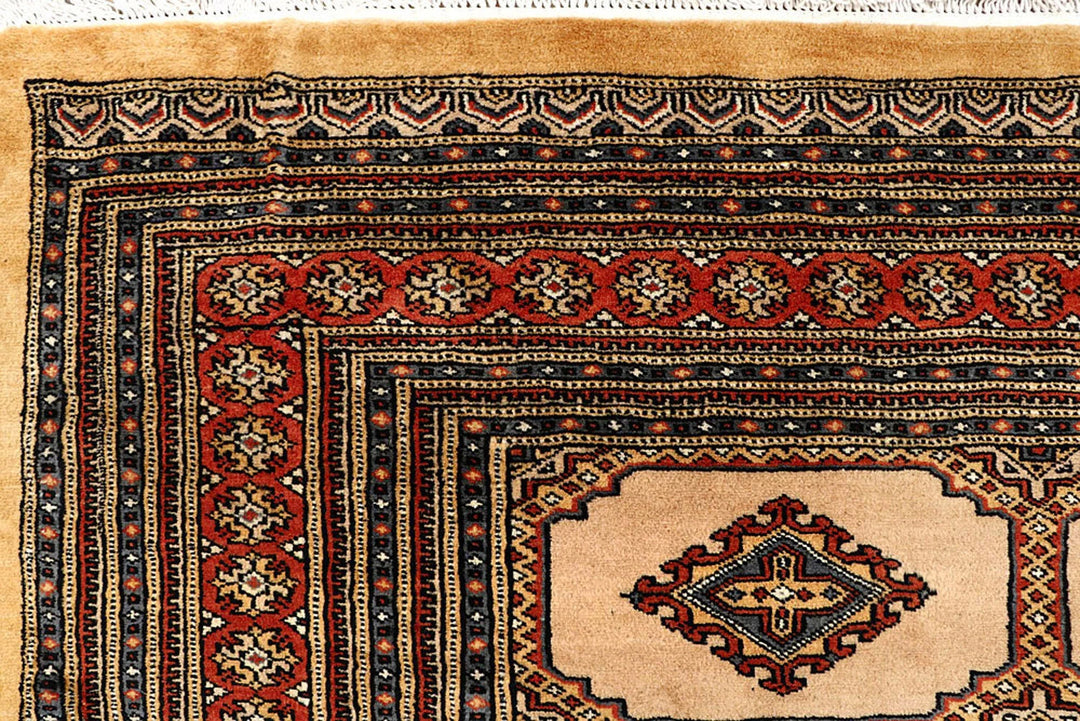 Bisque Pakistani Jaldar Rug 8' 2" x 11' 5" Hand-Knotted | No. QA83465