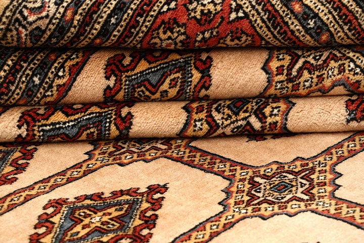 Bisque Pakistani Jaldar Rug 8' 2" x 11' 5" Hand-Knotted | No. QA83465