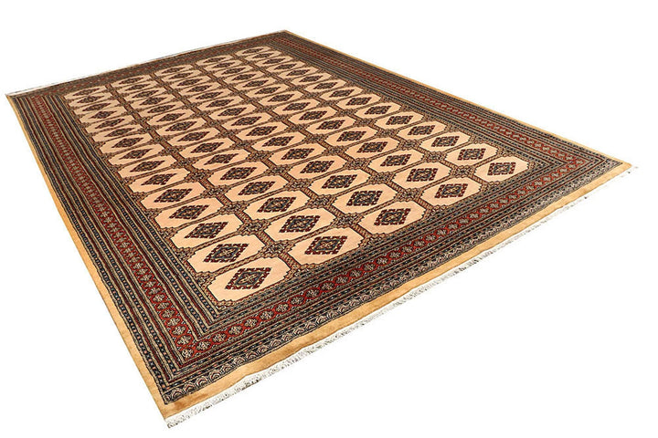 Bisque Pakistani Jaldar Rug 8' 2" x 11' 5" Hand-Knotted | No. QA83465