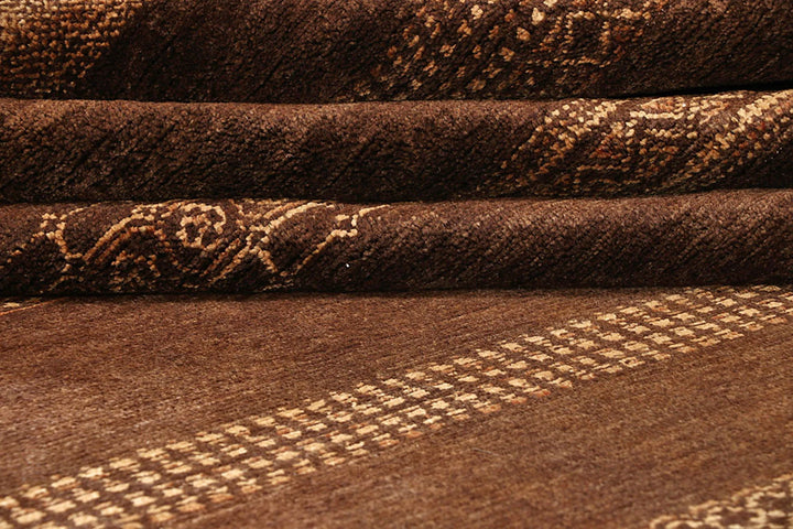 Saddle Brown Pakistani Gabbeh Rug 11' 10" x 17' 7" Hand-Knotted | No. QA83522