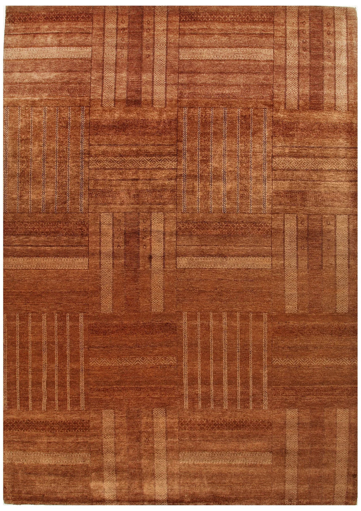 Sienna Pakistani Gabbeh Rug 8' 5" x 11' 10" Hand-Knotted | No. QA83582