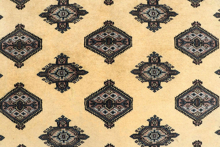 Yellow Pakistani Jaldar Rug 5' 2" x 8' 4" Hand-Knotted | No. QA83624