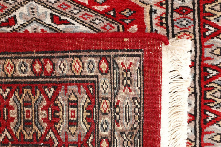 Red Pakistani Jaldar Rug 2' 4" x 9' 2" Hand-Knotted | No. QA83682