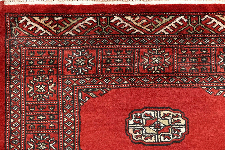 Orange Red Pakistani Bokhara Rug 2' 7" x 14' 6" Hand-Knotted | No. QA83739