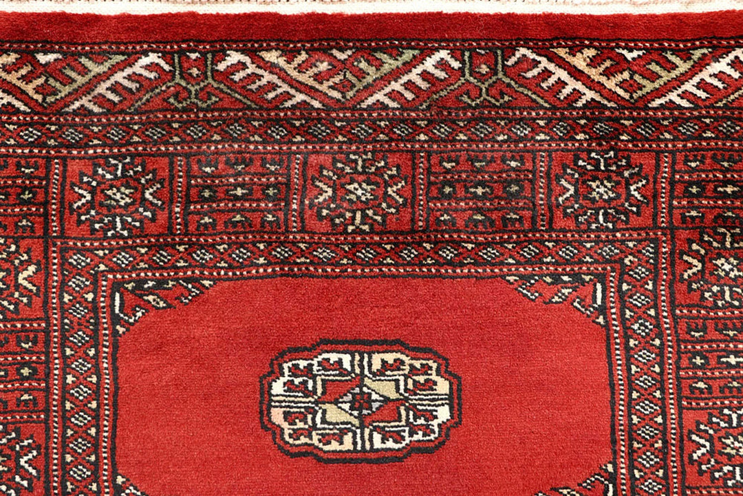 Orange Red Pakistani Bokhara Rug 2' 7" x 14' 6" Hand-Knotted | No. QA83739