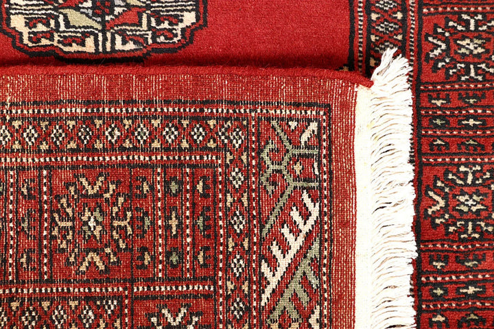 Orange Red Pakistani Bokhara Rug 2' 7" x 14' 6" Hand-Knotted | No. QA83739