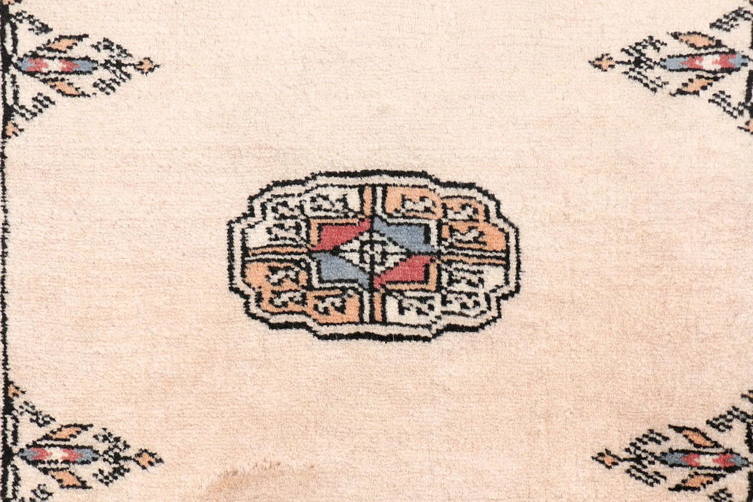 Tan Pakistani Bokhara Rug 2' 8" x 10' 8" Hand-Knotted | No. QA83807