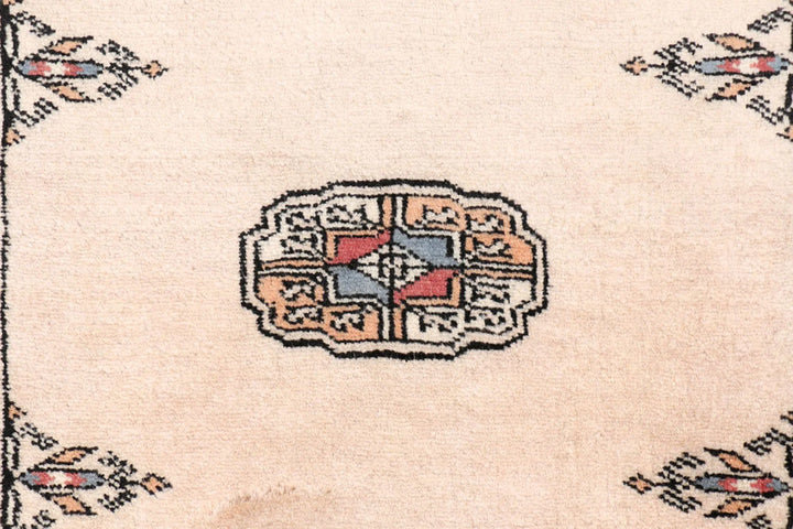 Tan Pakistani Bokhara Rug 2' 8" x 10' 8" Hand-Knotted | No. QA83807